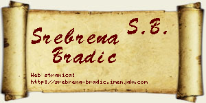 Srebrena Bradić vizit kartica